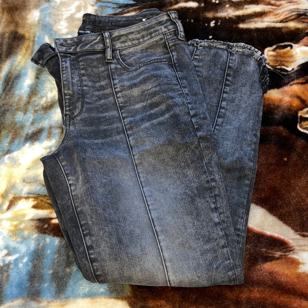 American eagle washed black stylish stretchy jeans
